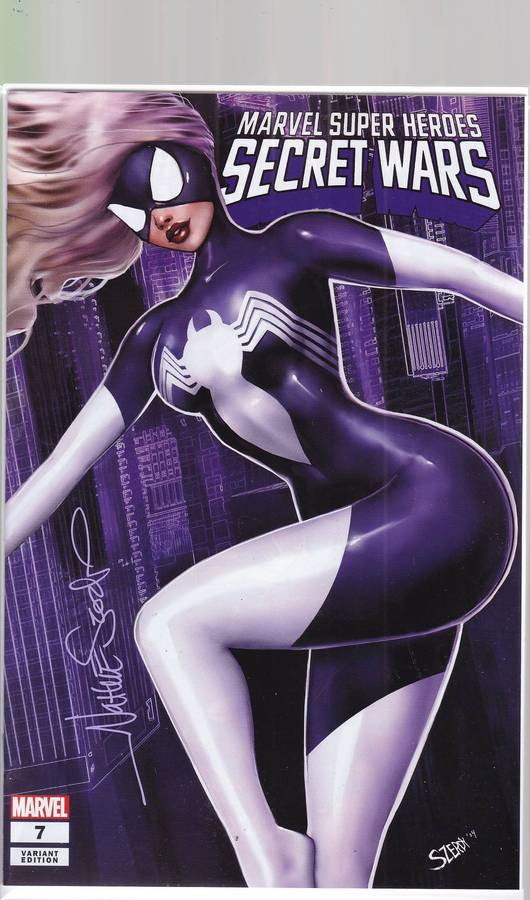 MARVEL SUPER HEROES SECRET WARS # 7 EXCLUSIVE Nathan Szerdy COVER SIGNED BY Nathan Szerdy WITH COA.