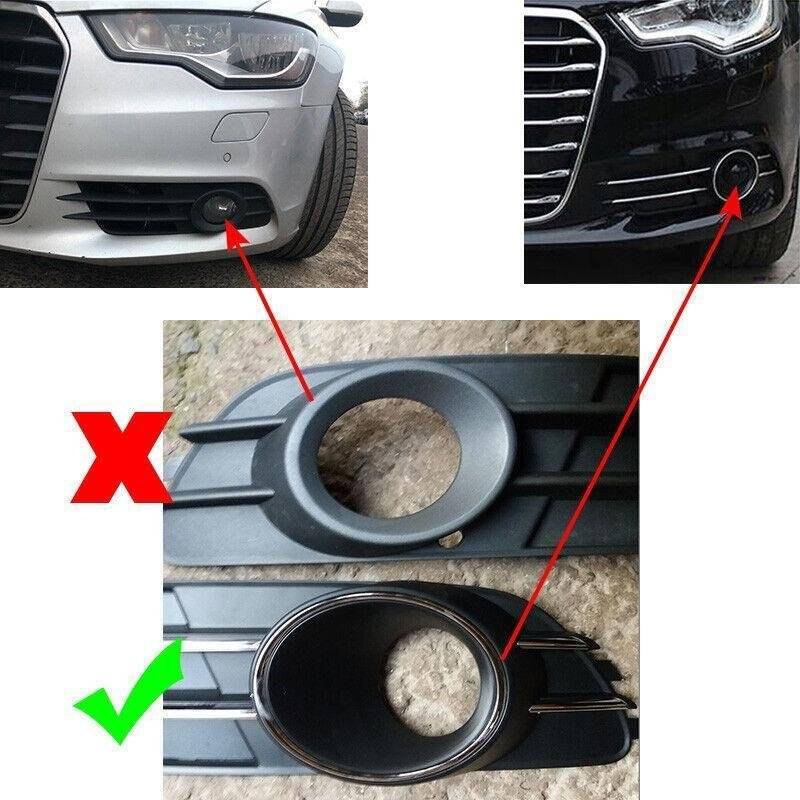 Pair Of Car Front Lower Bumper ACC Grille fit for Audi A6 C7 2012-2015