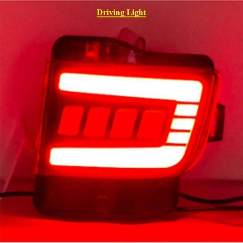 Red Rear Taillight Bumper Reflector Light For Toyota Land Cruiser 16-20 Pair A