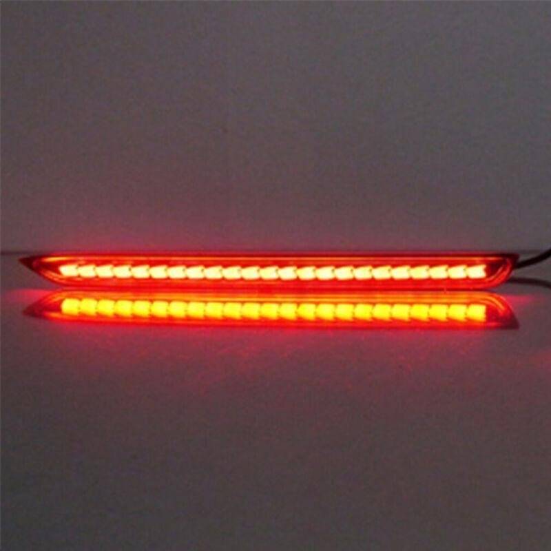 2x Red Rear Brake Taillight Bumper Reflector Lights For Cadillac CT5 2020-2023