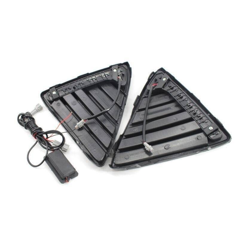 2X/Set Fit For Ford Focus 11-14 Front Bumper Grille with LED DRL Light Kit