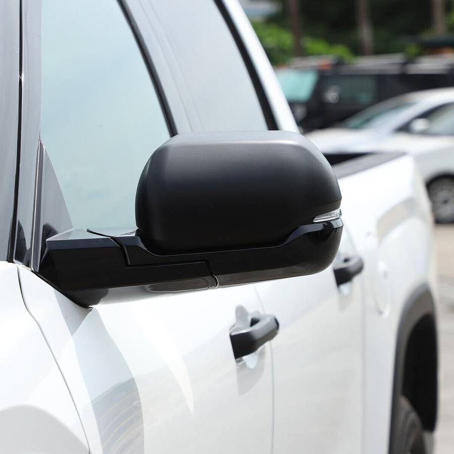 For Toyota Tundra 2022-2024 Matte Black Rear View Side Mirror Cover Trim 2PCS