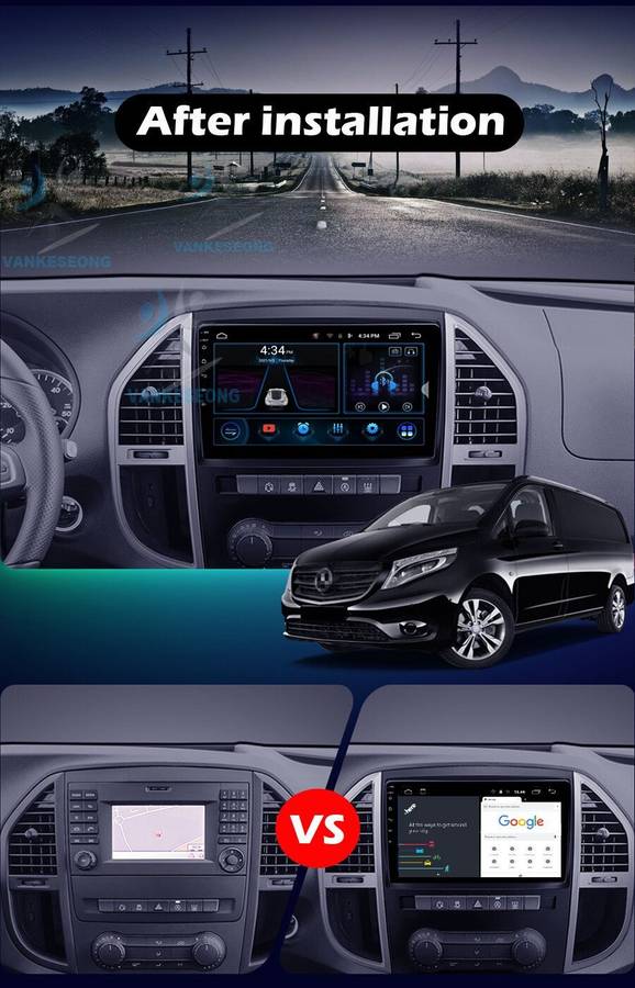 For Mercedes Vito W447 Touchscreen Car Stereo DAB Radio GPS Head Unit Android 12