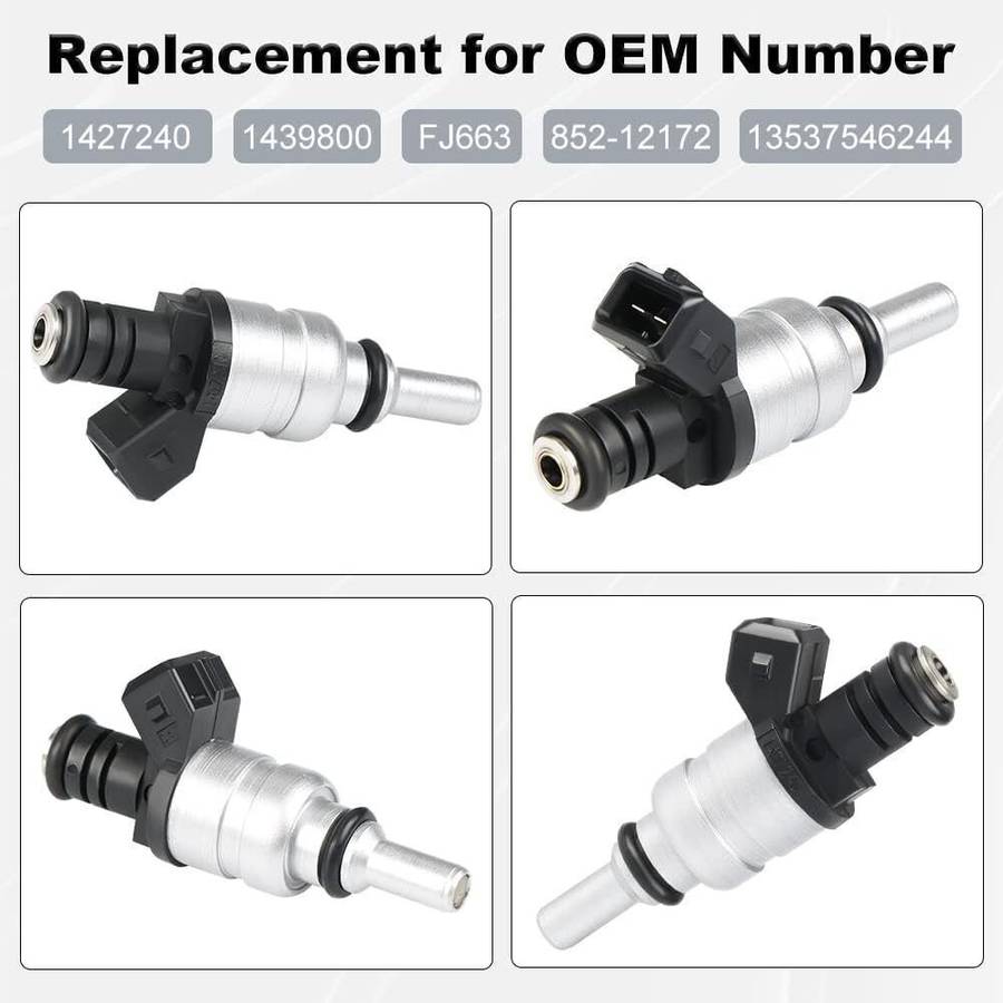 6pcs Fuel Injectors 1427240 Compatible with 01-05 BMW 325xi 325i 320i 325Ci 525i
