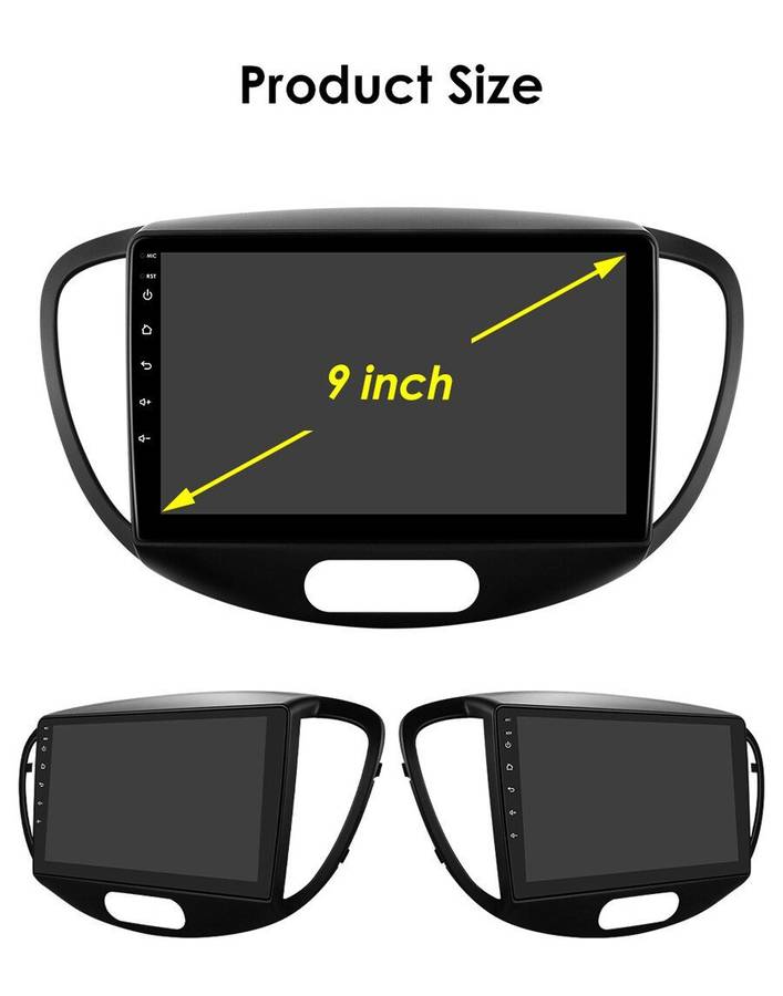 9" Touch Screen Autoradio For Hyundai i10 2007-2013 DAB Android12 GPS Navigation