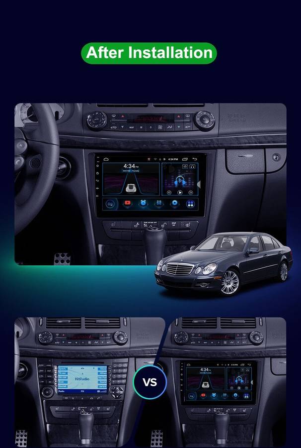 For Mercedes E-Classe W211 CLS W219 CarPlay Autoradio GPS DAB BT Android Sat Nav