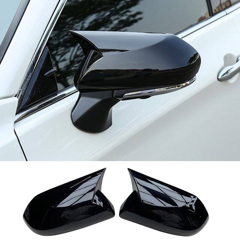 Rear View Side Door Mirror Cover Trim Glossy Black For Toyota Avalon 2019-2021
