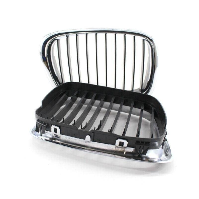 Pair of Half Chrome Front Kidney Grille fit for BMW E39 5 Series 1999-2003
