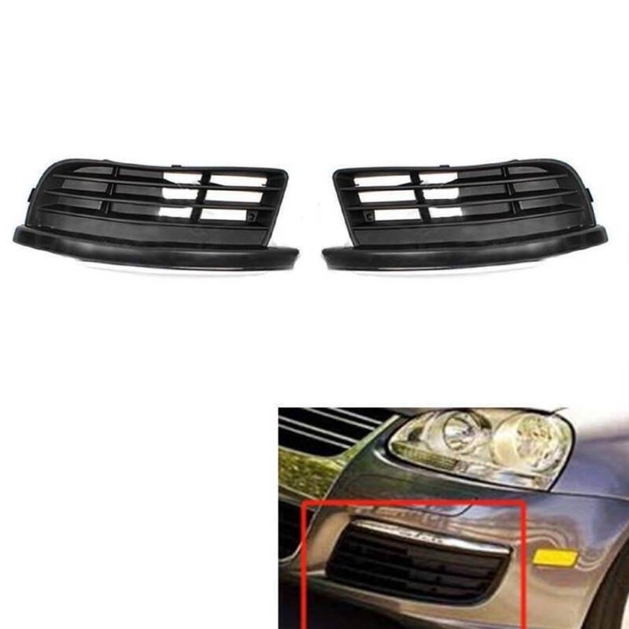 Front Bumper Fog Light Grille Cover For Volkswagen VW Jetta MK5 2006-2011 Pair