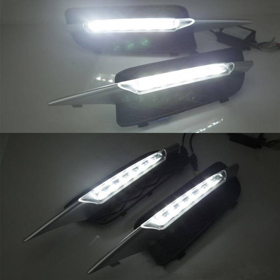 LED DRL Daytime Running Fog Light Lamps Fit For BMW X5 E70 2007-2010