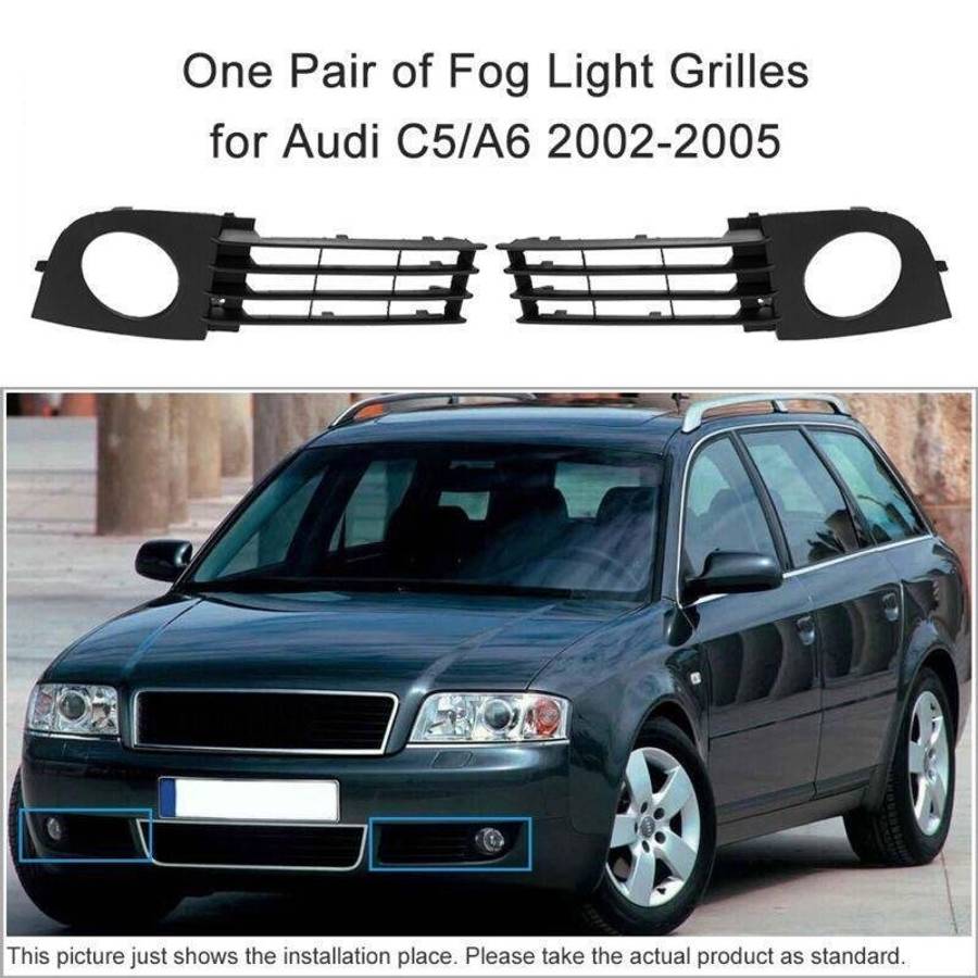A Pair of Fog Light Grille fit for Audi C5 A6 02-05