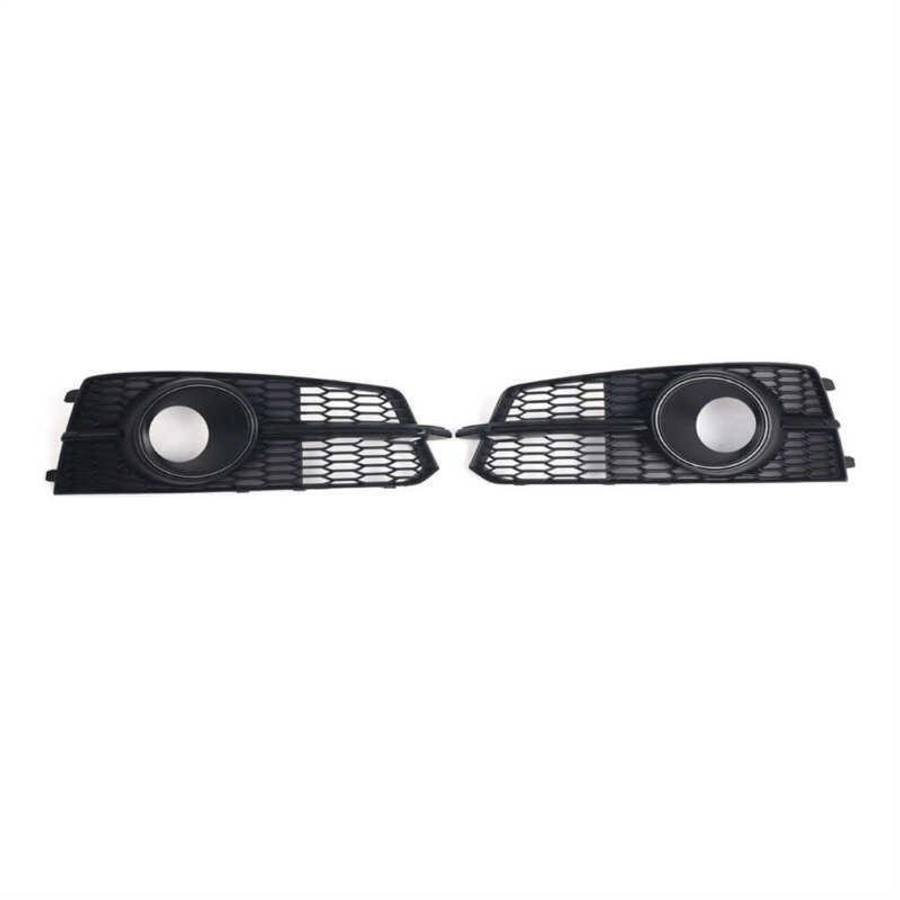 Front Bumper Fog Light Grille Cover For Audi A6 C7 S-LINE 14-18 C7 facelift Pair