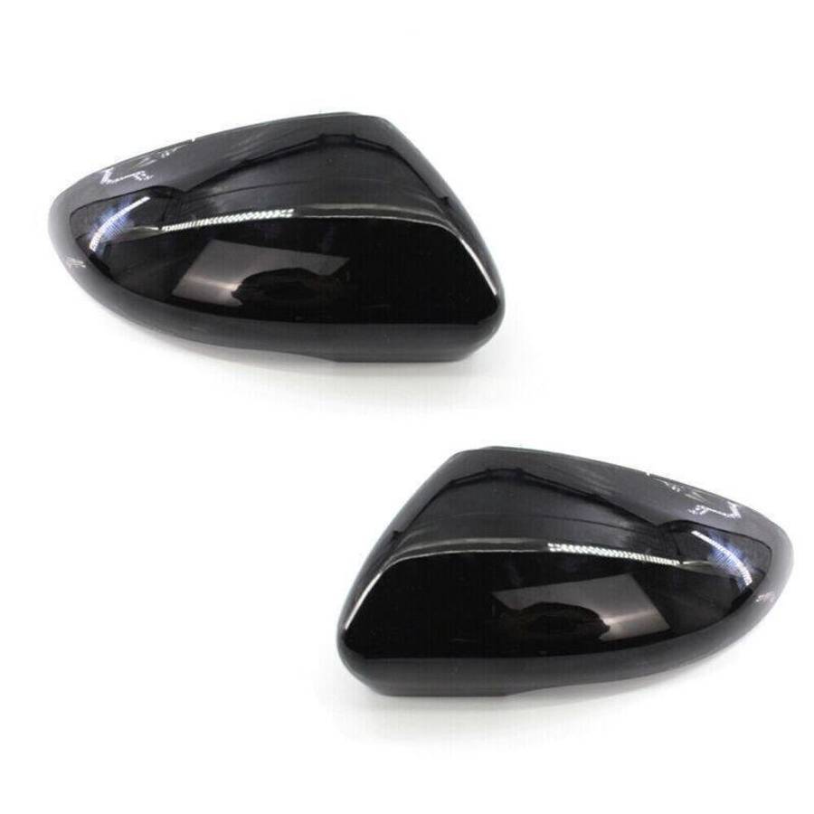 L&amp;R Gloss Black Wing Rearview Mirror Cover Cap Set Fit for VW Golf MK6 2009-13