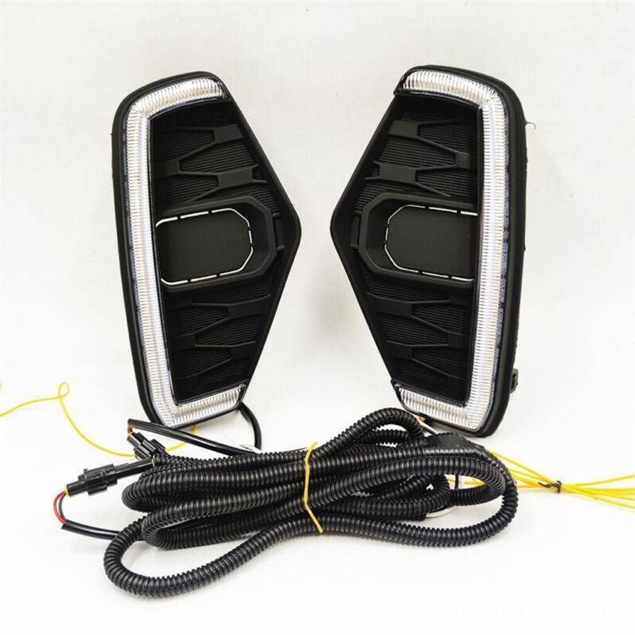 Pair Daytime Running Light LED Fog Head Lamp DRL For Navara NP300 20-21