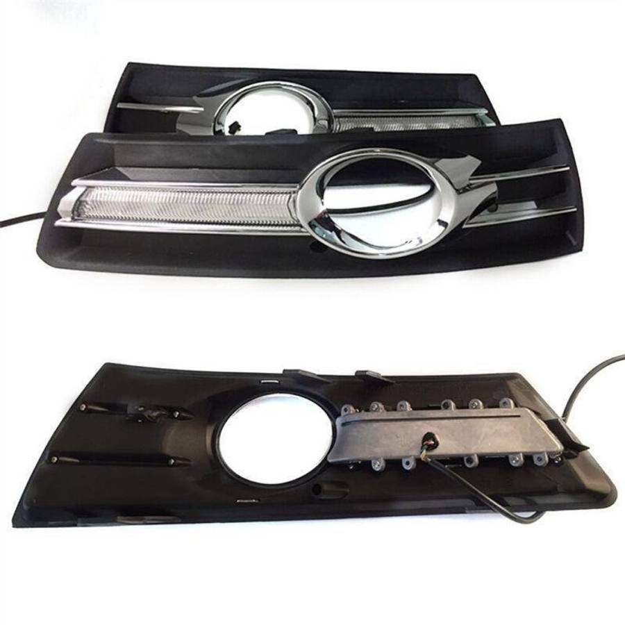 Fit For Volkswagen CC 2010-2012 Pair Daytime Running Light LED Fog Head Lamp DRL