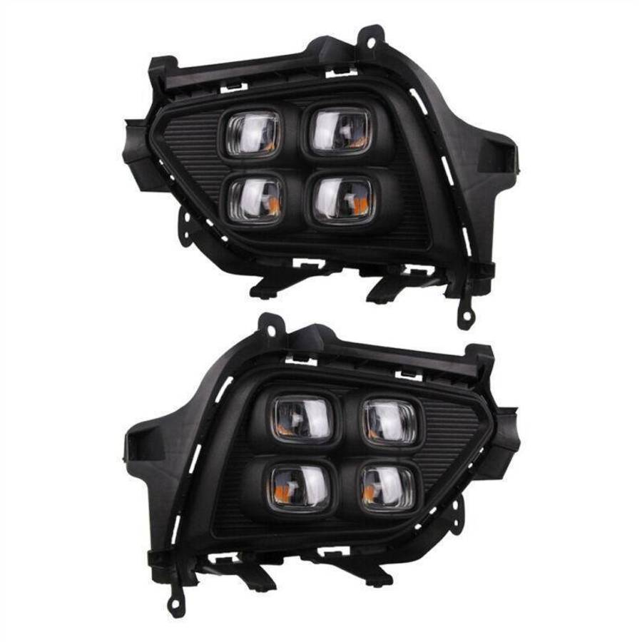 LED DRL Front Fog Light Lamp Streamer 3-Color Fit For Hyundai Ix25 2017-2019