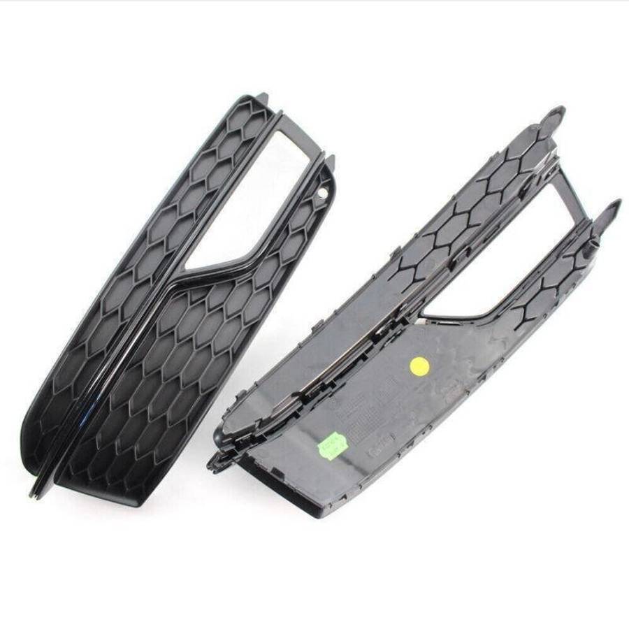 For 13-17 AUDI A5 S-Line HONEYCOMB Front BUMPER FOG LIGHT GRILLE COVER BLACK