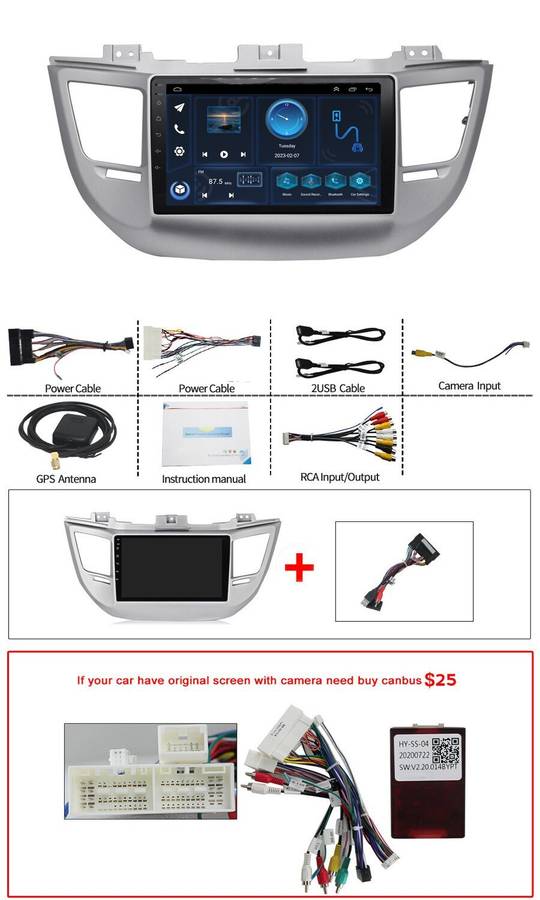 Android 12 Car Radio Head Unit GPS CarPlay Sat Navi For Hyundai Tucson 2014-2018