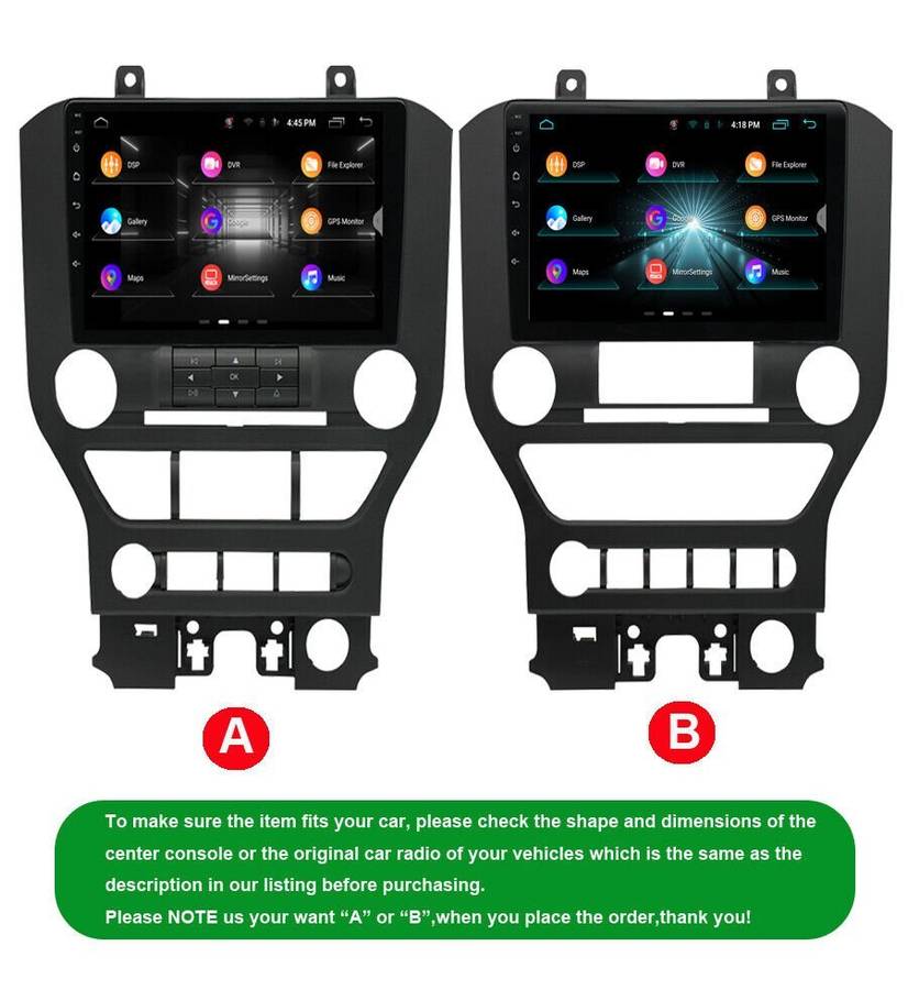 for Ford Mustang 2014-2021 Car Radio Head Unit GPS SatNav Android CarPlay Stereo