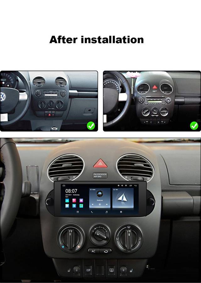 for VW Beetle 2006-2010 Car Multimedia Radio Stereo CarPlay Android13 GPS SatNav