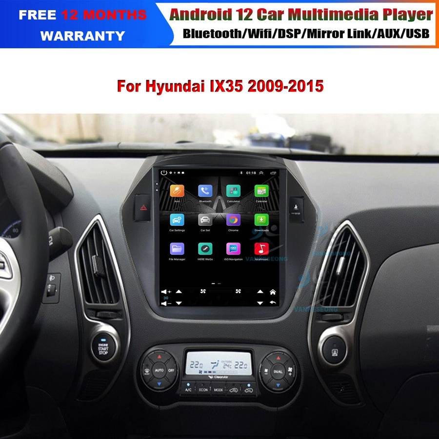 9.7" Car Radio For Hyundai IX35 2009-2015 Android12 Stereo Head Unit GPS Sat Nav