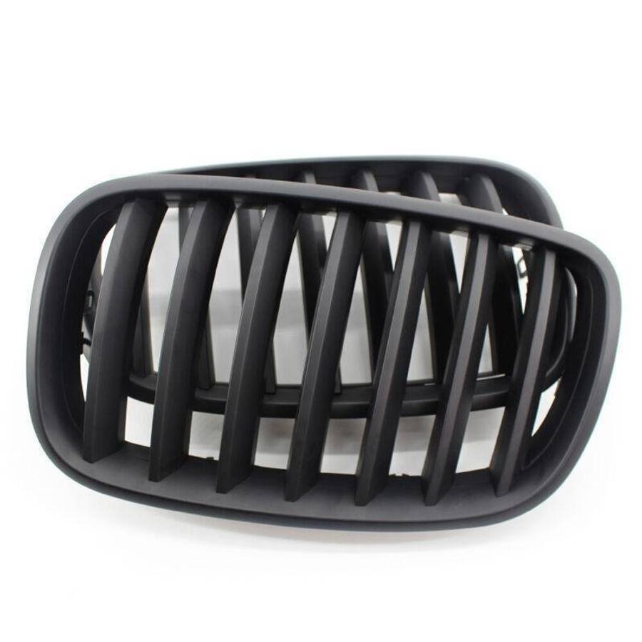 Pair of Matte Black Front Bumper Kidney Grille Fit For BMW E70 X5 E71 X6 07-14