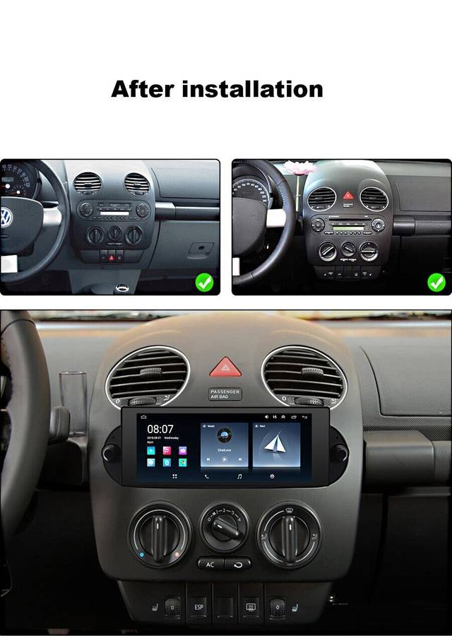 CarPlay Android Auto Radio GPS SatNav BT Stereo DAB+WIFI for VW Beetle 2006-2010