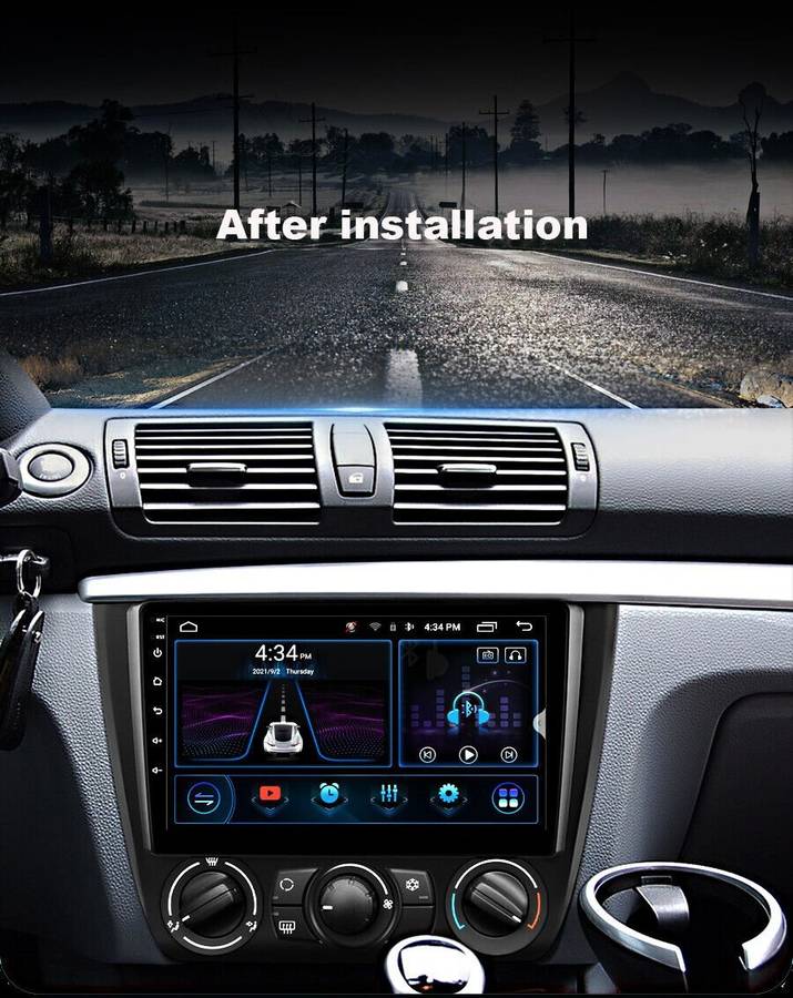 9" Car Radio for BMW E81 E82 E87 E88 Android12 Head Unit Wifi Stereo GPS BT DAB+