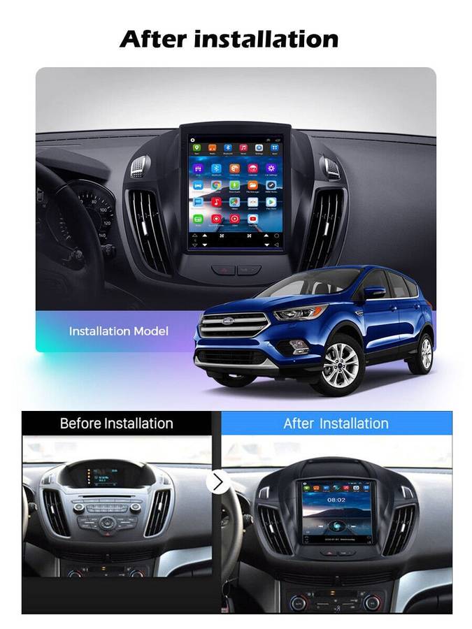 9.7" Android12 DAB+ Autoradio Wifi GPS Navigation For Ford Kuga Escape 2012-2019