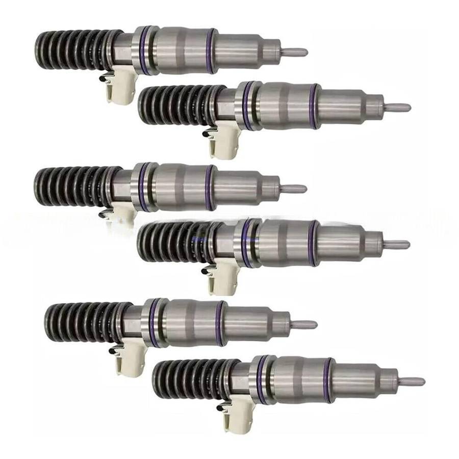 6-Common Rail Fuel Injector Compatible with 07-10 14.0L DDEC VI BEBE4E00101 New