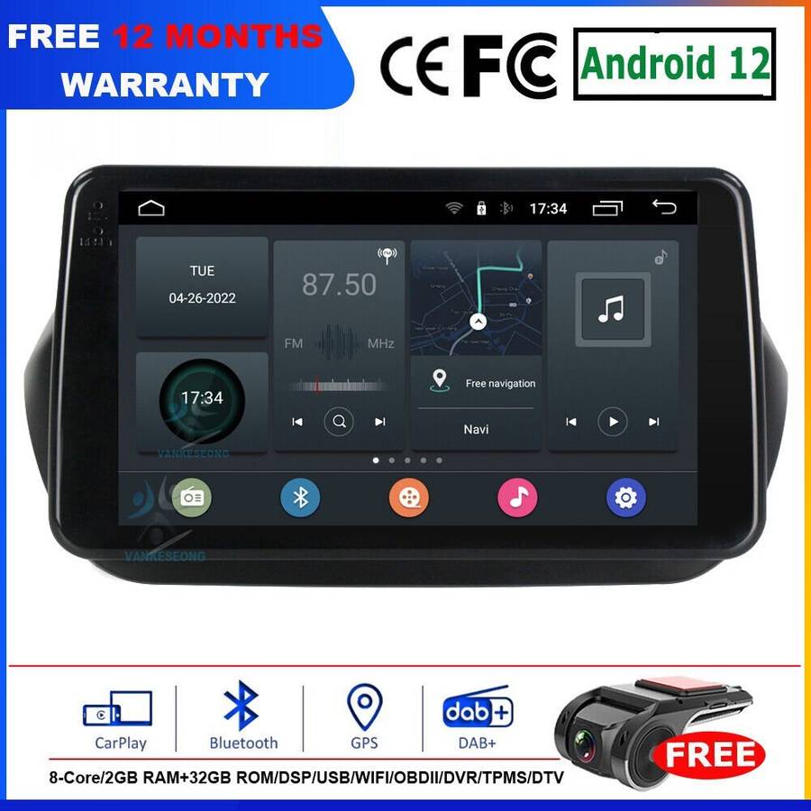 32GB 9"Android 12 CarPlay Head Unit Car Radio GPS Sat For Citroen Nemo 2008-2017