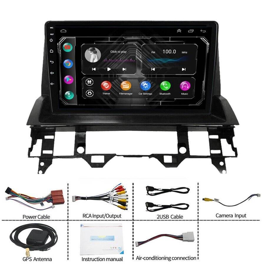 9" Autoradio GPS Navigation For MAZDA 6 2002-2008 Android 13 VideoBT CarPlay+OBD