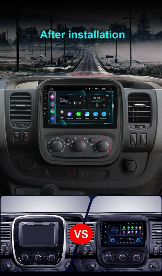 9" Android 12 Autoradio For Renault Trafic X82 2014-2019 Navigation GPS BT DAB+