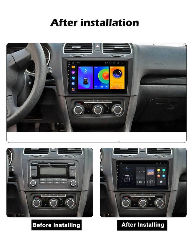9"Android 11 Head Unit CarPlay GPS SatNav DAB+Radio WiFi for VW Golf 6 2008-2016