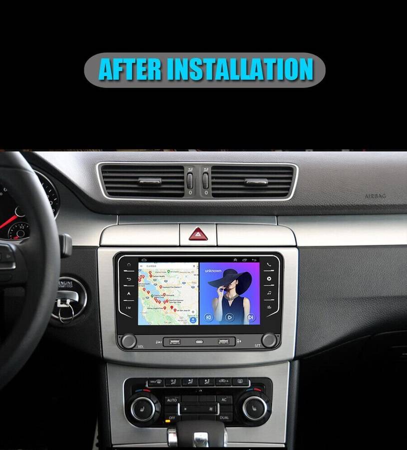 Android Auto CarPlay Radio GPS SatNav For VW Tiguan Touran Sharan Bora Head Unit
