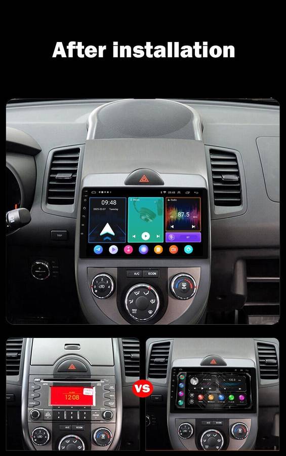 For KIA Soul 2010-2013 CarPlay Android Autoradio Navigation GPS BT DAB+