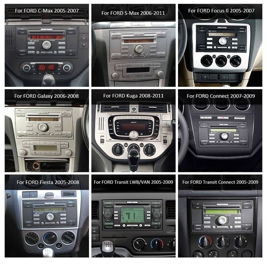 CarPlay For Ford Kuga Galaxy Focus II Android12 Autoradio GPS Navigation DAB+DSP