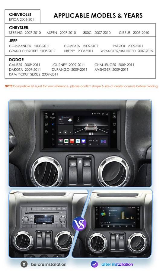 Android 12 Car Stereo For Dodge Journey Caliber 2009-2011 8-Core 64GB Radio +DVR