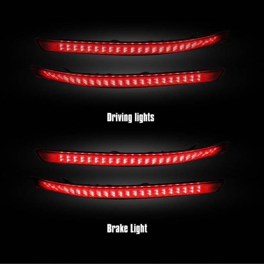 Pair LED Rear Bumper Reflector Lights For Kia K5 Optima 2011 12 2013 Brake Lamps