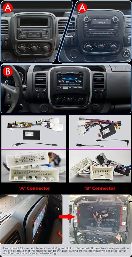 Android Autoradio CarPlay GPS Sat Nav BT DAB For Renault Trafic 3 X82 2014-2019