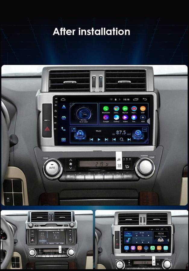 For Toyota Land Cruiser Prado DAB+ Autoradio Navigation BT Android Auto