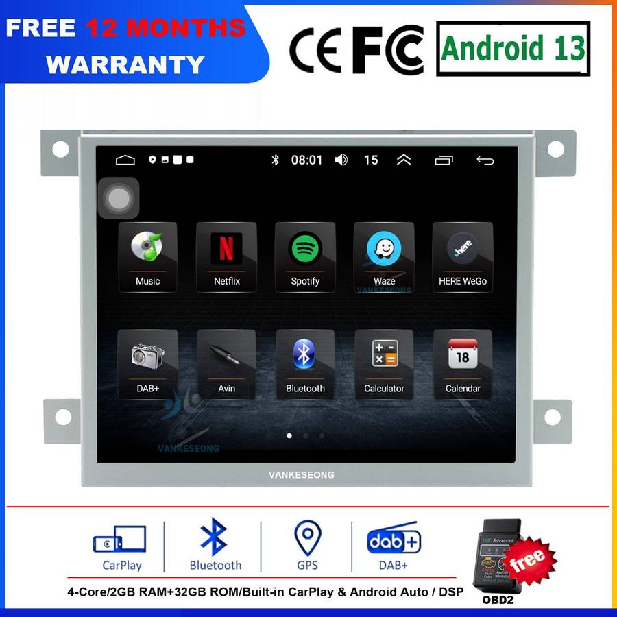8.4" Android 13 GPS CarPlay DAB WIFI Autoradio For Jeep Grand Cherokee 2014-2022