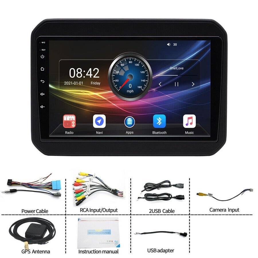 For Suzuki Ignis 2016-2020 Navigation GPS CarPlay Autoradio Android 13 Video+OBD