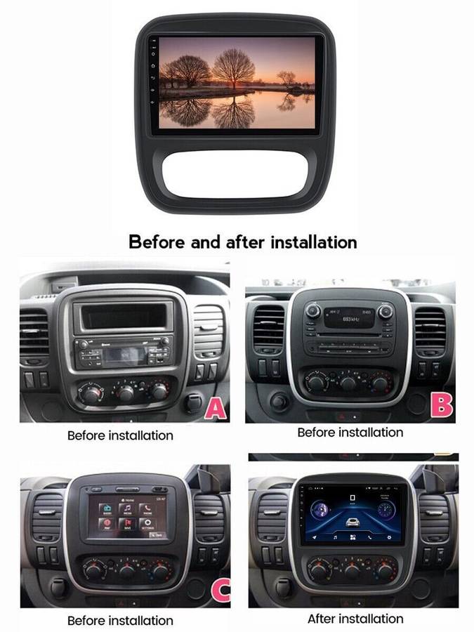 9"Touch Screen Car Radio Android 11 GPS Sat Nav For Renault Trafic X82 2014-2019