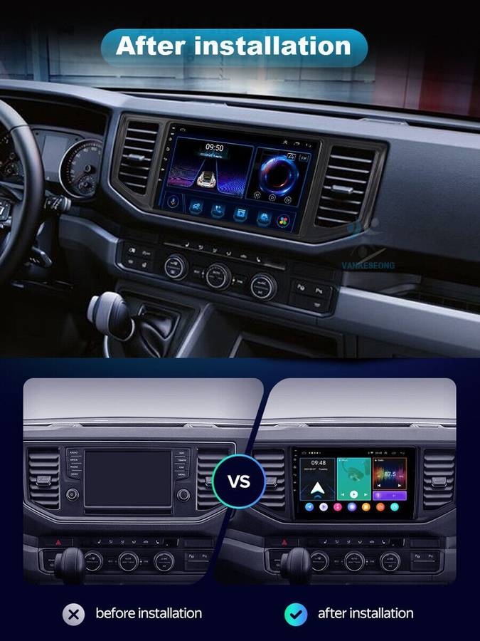8+128GB Android 13 CarPlay GPS 4G DAB DSP Autoradio For VW Crafter MK2 2017-2021