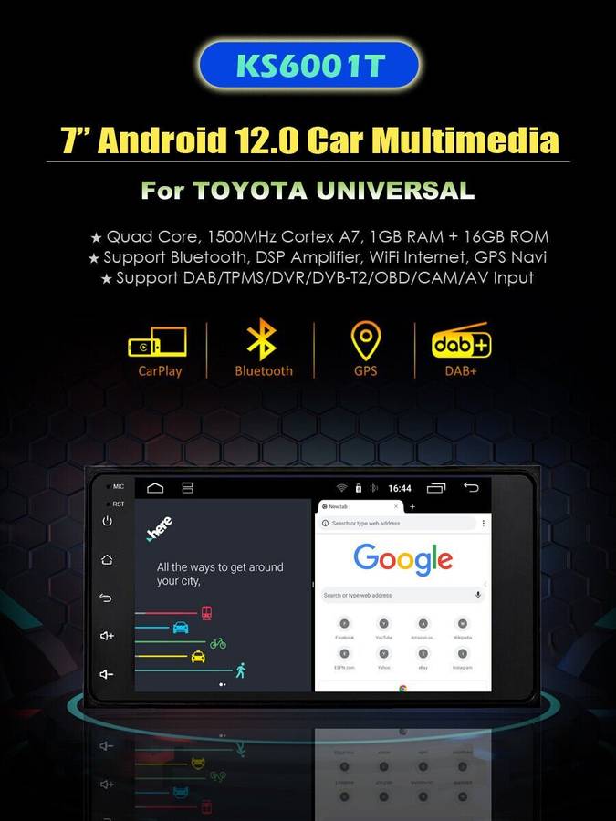 7" GPS Navigation For Toyota Land Cruiser Prado 150 Prius RAV4 Android Autoradio