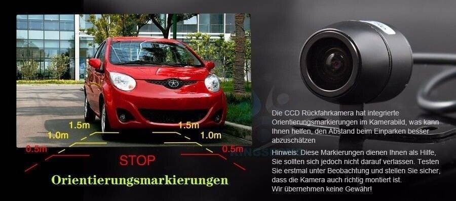 New Mini 170 Grad Ansichtwinkel CCD Rueckfahr Wasserdich