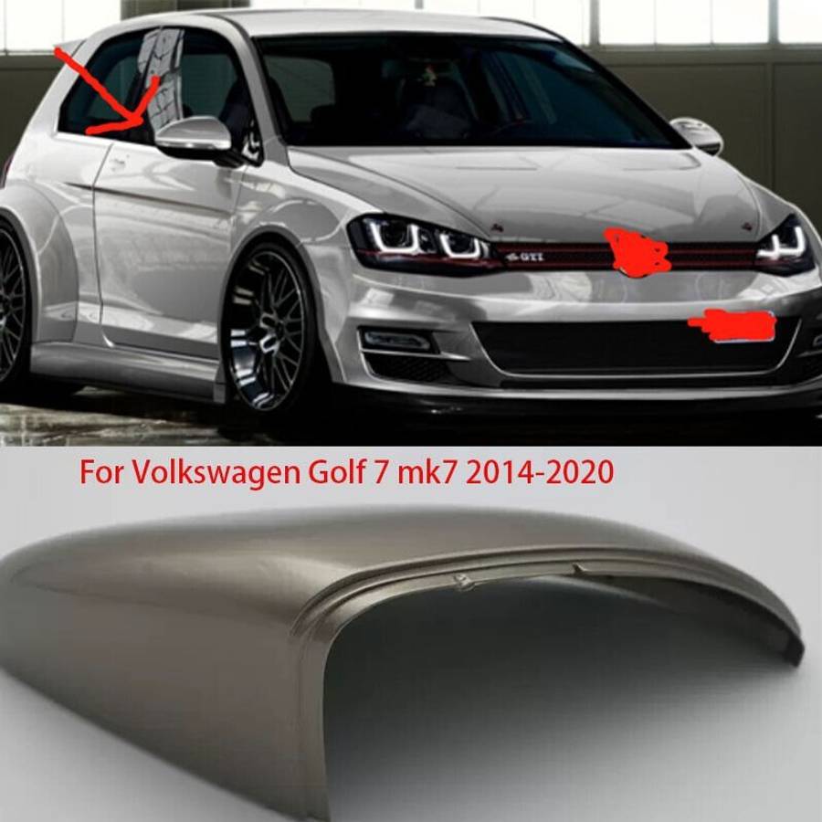 Gold left For Volkswagen Golf 7 mk7 14-2020 Rear view Side Door Mirror Cover