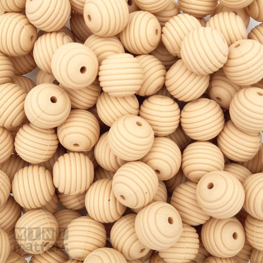 Beehive Silicone Beads - Oatmeal