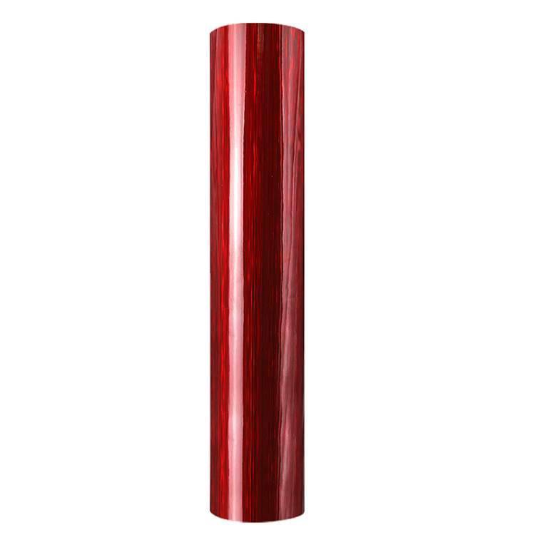 Holographic Brushed self adhesive craft sticker vinyl Red